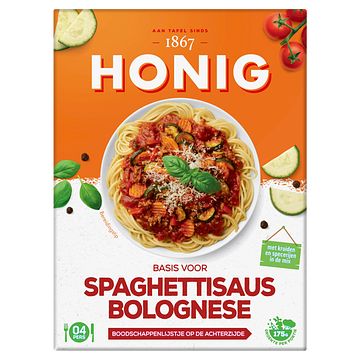 Foto van 2e halve prijs | honig mix voor spaghettisaus bolognese 41g aanbieding bij jumbo