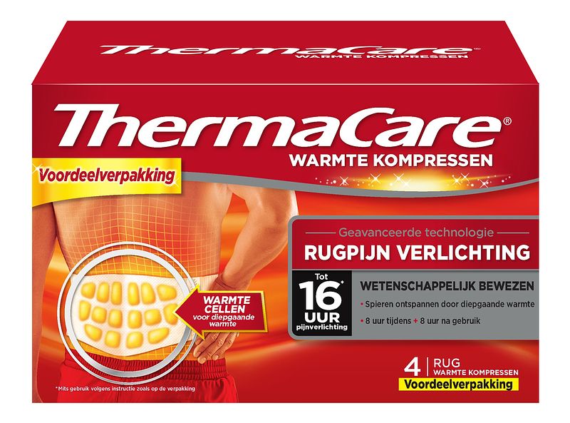 Foto van Thermacare warmte kompressen rugpijnverlichting