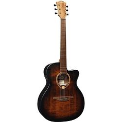 Foto van Lag guitars tramontane 70 t70ace black & brown elektrisch-akoestische westerngitaar