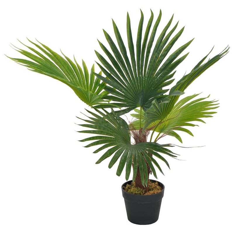 Foto van Vidaxl kunstplant met pot palm 70 cm groen