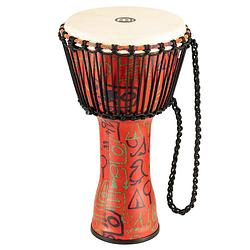 Foto van Meinl padj1 rope tuned travel series pharaoh'ss script 10 inch djembe