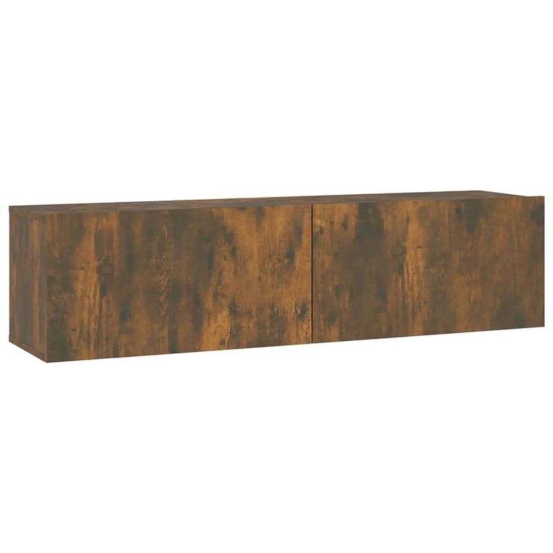 Foto van The living store tv-kast - gerookt eiken - 120x30x30 cm