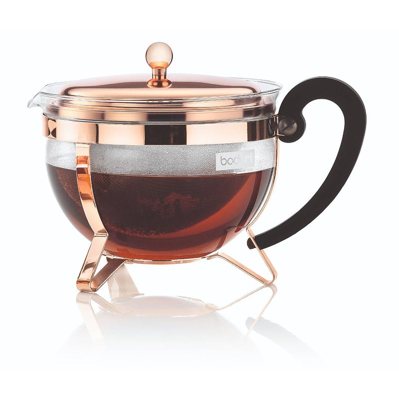 Foto van Bodum theepot met filter chambord koper 1.3 liter