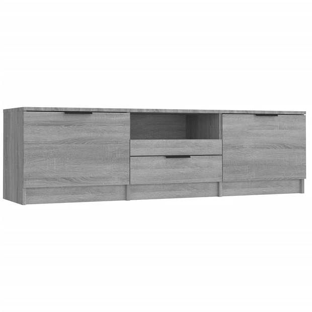 Foto van Vidaxl tv-meubel 140x35x40 cm bewerkt hout grijs sonoma eikenkleurig