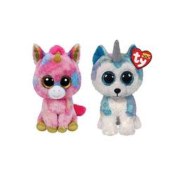 Foto van Ty - knuffel - beanie boo's - fantasia unicorn & helena husky