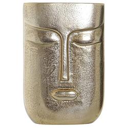 Foto van Bloemenvaas goud van aluminium met gezicht 15 x 23 cm - vazen