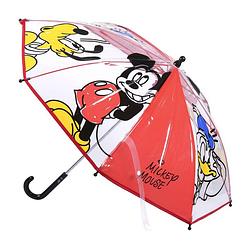 Foto van Disney mickey mouse paraplu - rood - d66 cm - voor kinderen - paraplu'ss