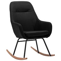 Foto van The living store schommelstoel loungestoel - 61 x 80.5 x 89 cm - zwart