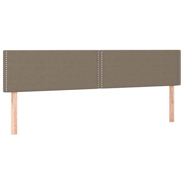 Foto van Vidaxl hoofdborden 2 st 100x5x78/88 cm stof taupe