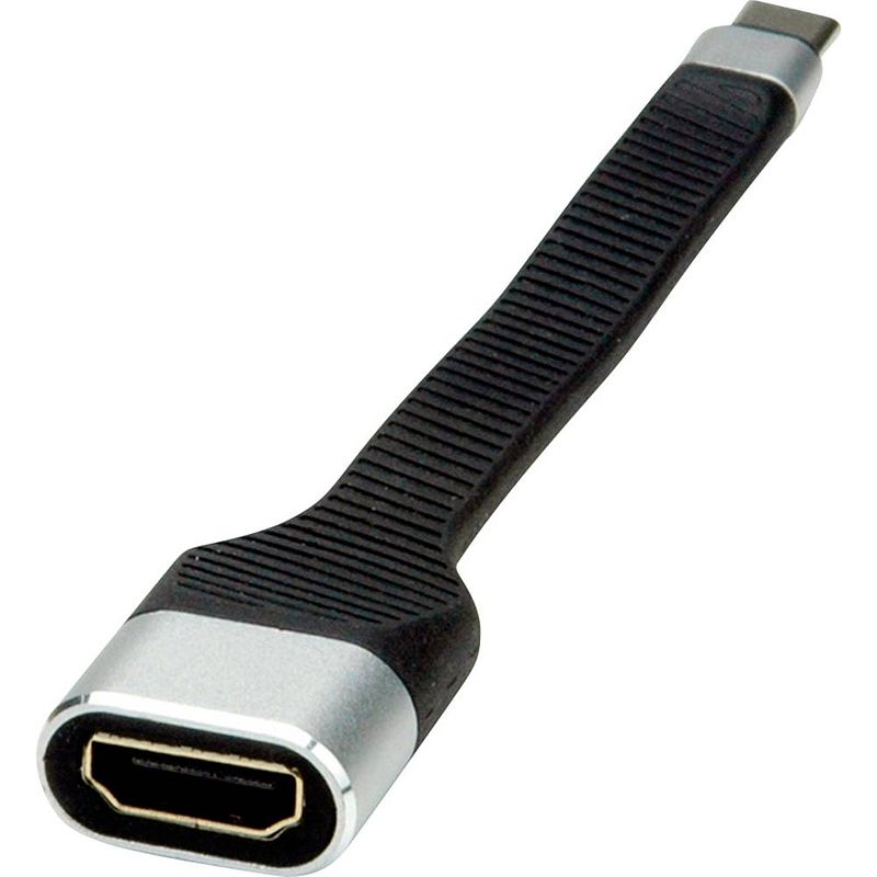 Foto van Roline usb-c® / hdmi adapterkabel usb-c® stekker, hdmi-a bus 0.13 m zwart 12.03.3212 usb-c®-displaykabel