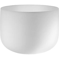 Foto van Meinl csb14c crystal singing bowl white frosted 14 inch toon c4