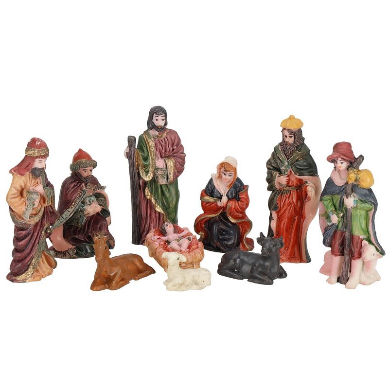 Foto van Kerststal kerstfiguren 10-delig