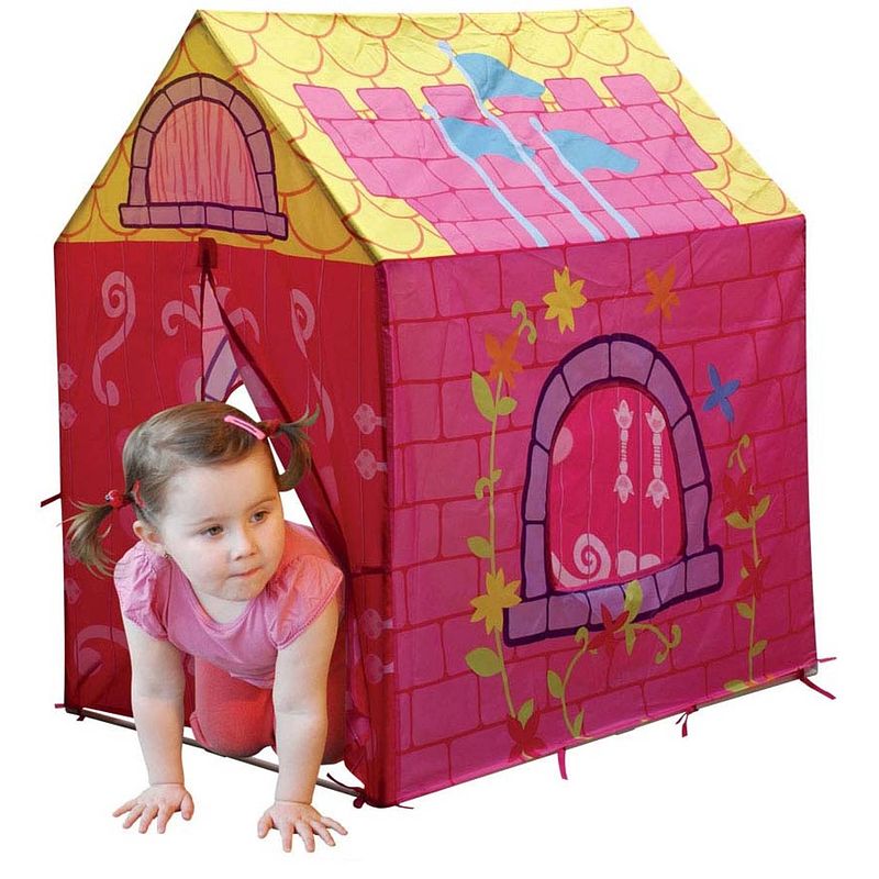 Foto van Playfun speeltent prinsessenhuis 92 x 68 x 102 cm roze