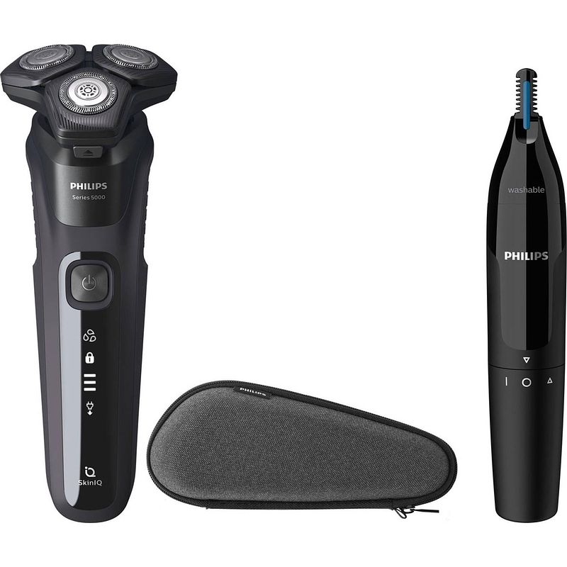 Foto van Philips shaver series 5000 s5588/26 - wet & dry - scheerapparaat incl. neus- en oorhaartrimmer