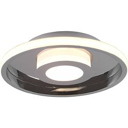 Foto van Led plafondlamp - badkamerlamp - trion asmaya - opbouw rond 28w - spatwaterdicht ip44 - dimbaar - warm wit 3000k - mat