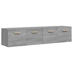 Foto van Vidaxl wandkasten 2 st 80x35x36,5 cm bewerkt hout grijs sonoma eiken