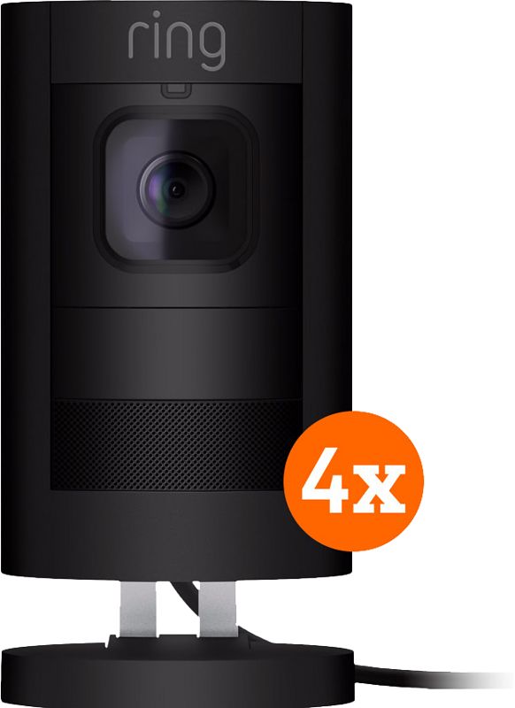 Foto van Ring stick up cam elite zwart 4-pack