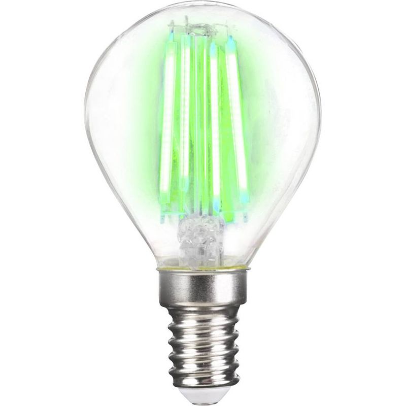 Foto van Lightme lm85312 led-lamp energielabel b (a - g) e14 kogel 4 w groen (ø x l) 45 mm x 78 mm filament / retro-led 1 stuk(s)