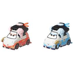 Foto van Disney auto's cars 3 okuni & shigeko 5 cm die-cast rood/blauw