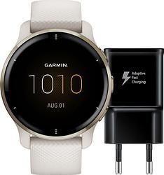 Foto van Garmin venu 2 plus wit + samsung adaptive fast charging oplader met usb a poort 15w