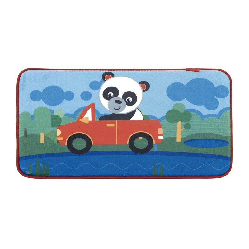 Foto van Fisher-price vloerkleed fleece panda 75 x 45 cm multicolor