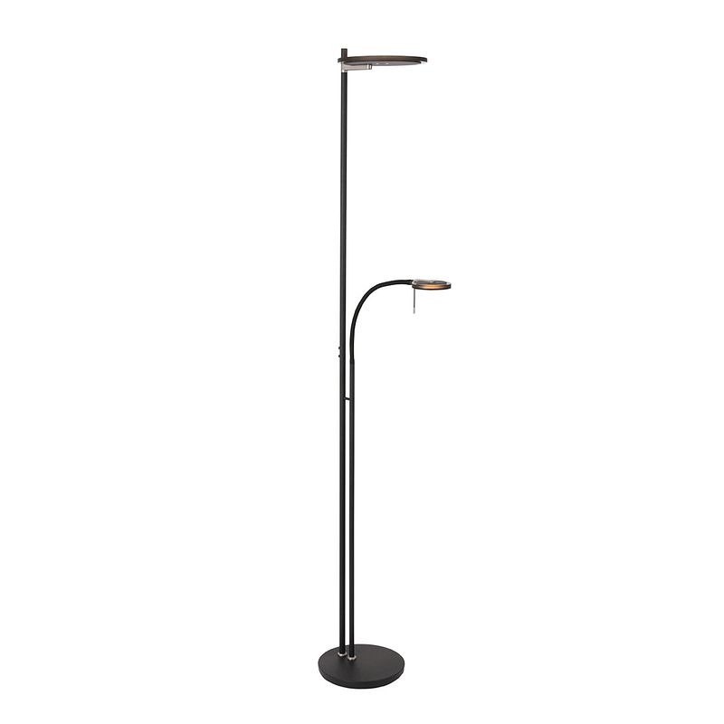 Foto van Moderne vloerlamp - steinhauer - glas - modern - led - l: 50cm - voor binnen - woonkamer - eetkamer - zwart