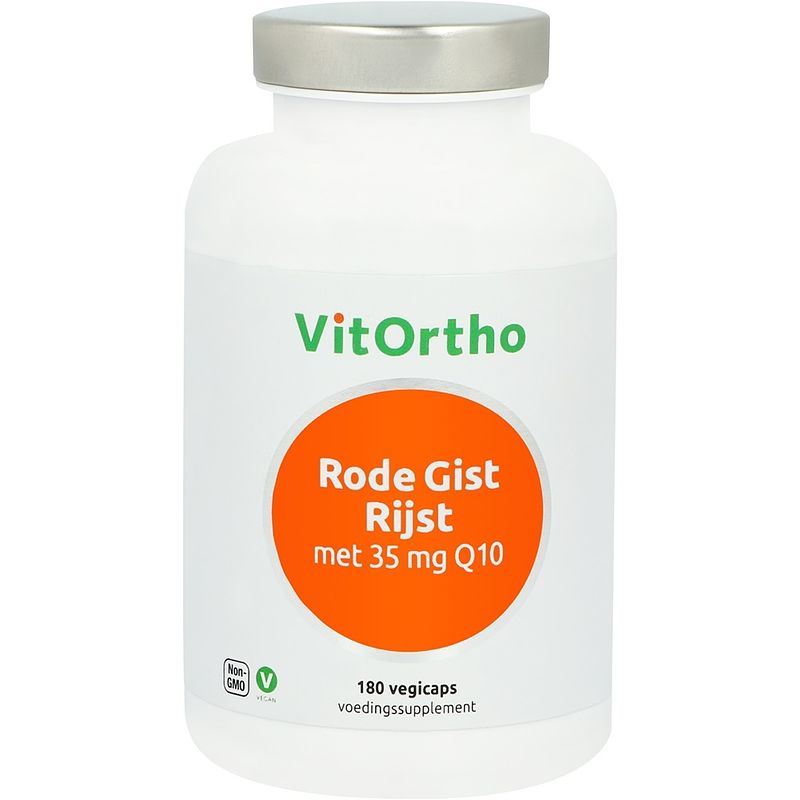 Foto van Vitortho rode gist rijst met 35mg q10 vegicaps