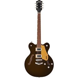 Foto van Gretsch g5622 electromatic centerblock dc black gold semi-akoestische gitaar