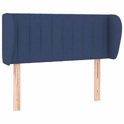 Foto van Vidaxl hoofdbord met randen 93x23x78/88 cm stof blauw