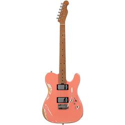 Foto van Fazley project p1 flashback t shell pink limited edition elektrische gitaar met deluxe gigbag