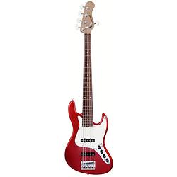 Foto van Sadowsky metroexpress vintage j/j bass morado candy apple red metallic 5-snarige elektrische basgitaar