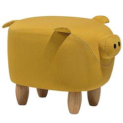 Foto van Beliani piggy - hocker-geel-polyester