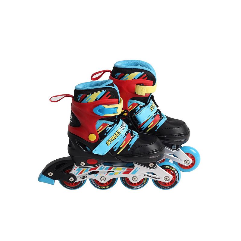 Foto van Laubr skeelers streetrunner abec 5 maat 35-38 multicolor - zwart