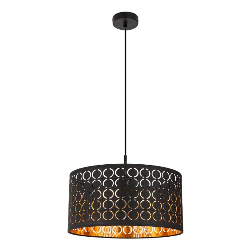 Foto van Industriële hanglamp harald - l:40cm - e27 - metaal - zwart