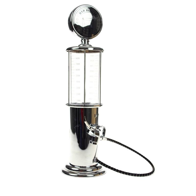 Foto van United entertainment bar butler drankdispenser - vintage benzinepomp - 1 liter - zilver