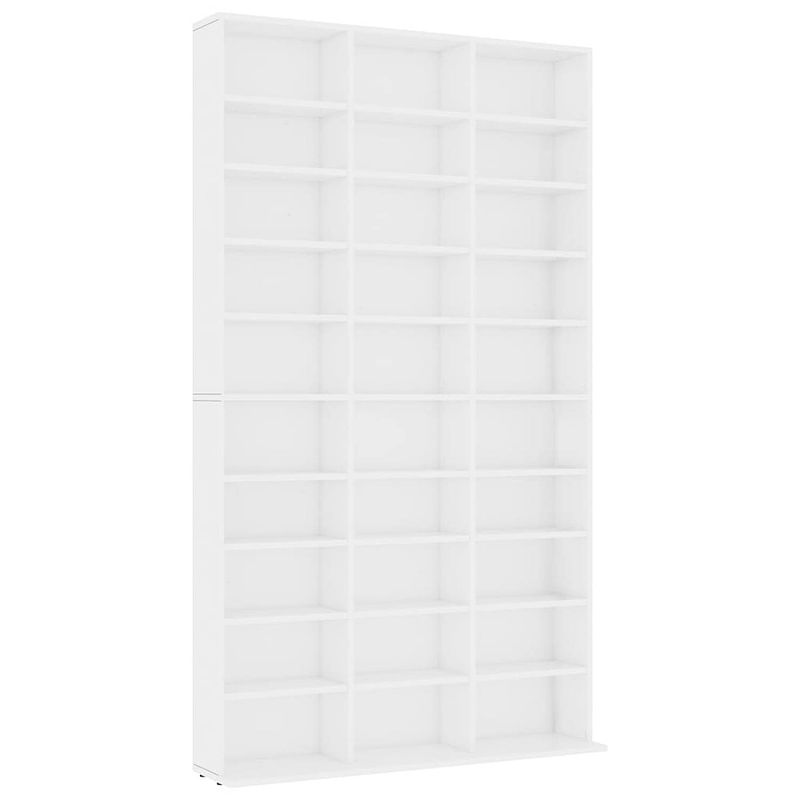 Foto van Vidaxl cd-kast 102x23x177,5 cm spaanplaat wit