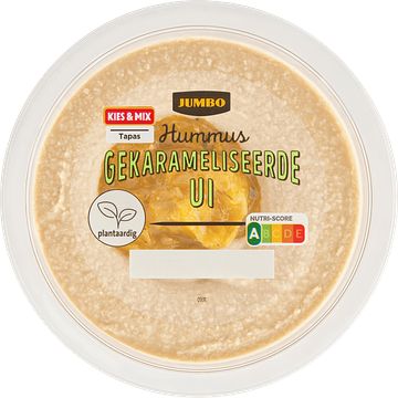 Foto van Jumbo hummus gekarameliseerde ui 200g aanbieding bij jumbo | 3 voor 6.00