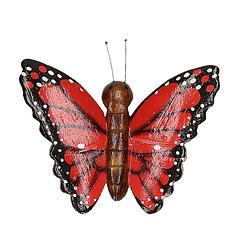 Foto van Houten magneet rode vlinder - magneten