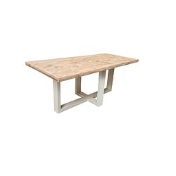 Foto van Wood4you - eettafel miami steigerhout 180lx78hx90d cm wit