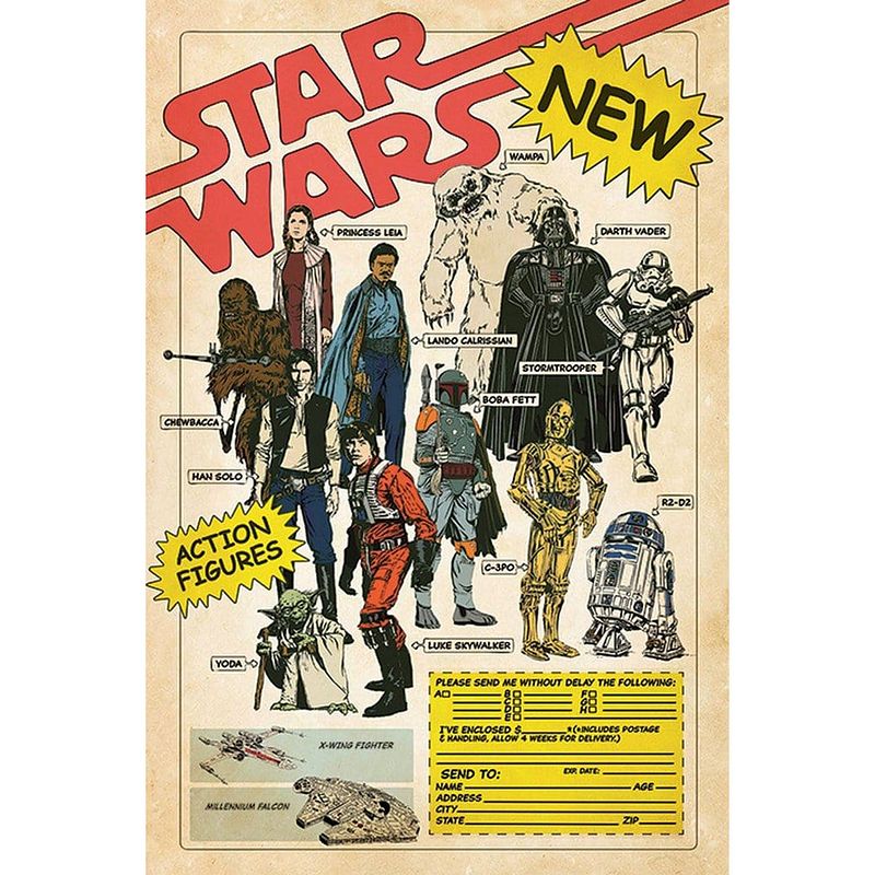 Foto van Pyramid star wars action figures poster 61x91,5cm