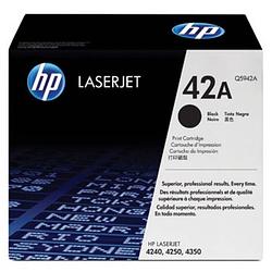 Foto van Hp tonercartridge zwart 42a - 10000 pagina's - q5942a