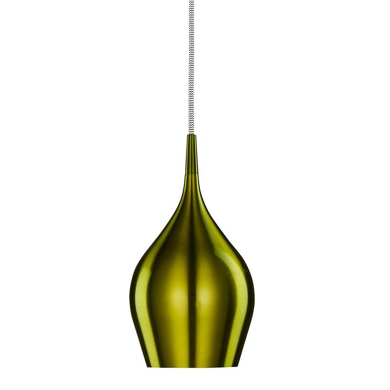 Foto van Moderne hanglamp - bussandri exclusive - metaal - modern - e14 - l: 12cm - voor binnen - woonkamer - eetkamer - groen