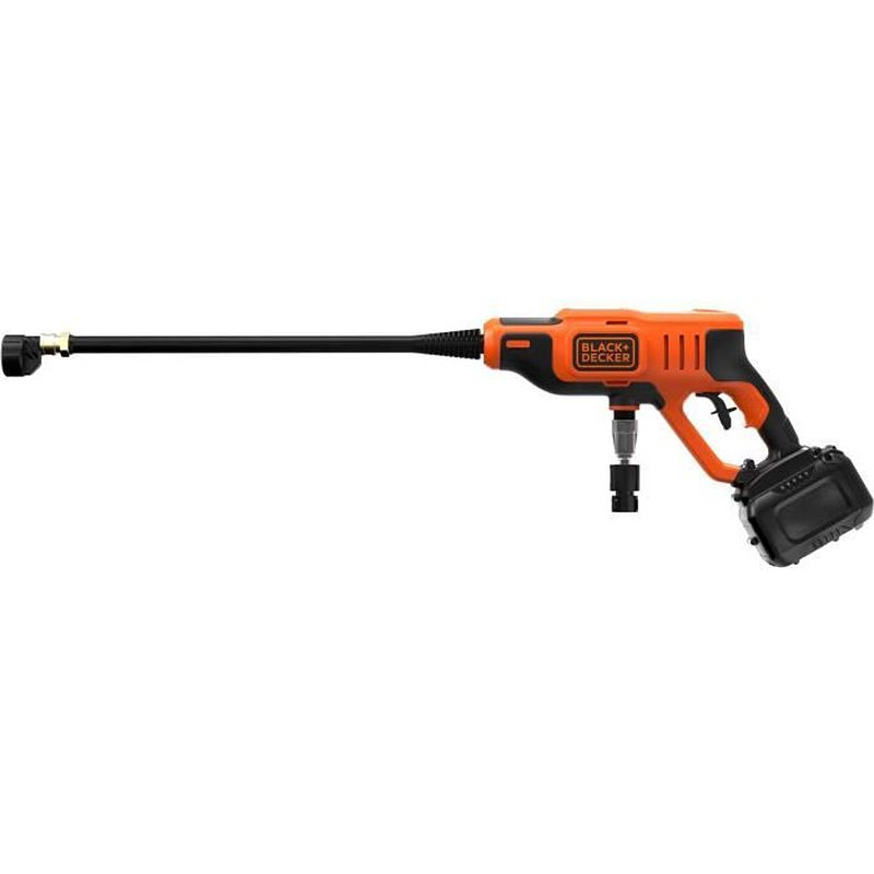 Foto van Black & decker bcpc18b-xj 18v lithium snoerloze 24 bar hogedrukreiniger - batterijloos