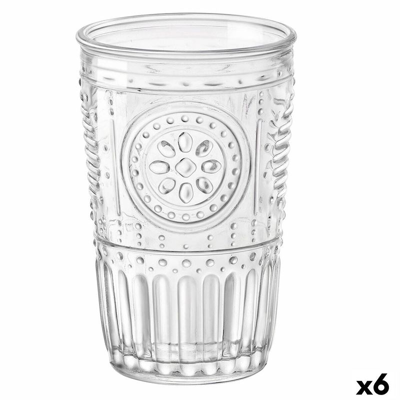 Foto van Glas bormioli rocco romantic transparant glas (340 ml) (6 stuks)