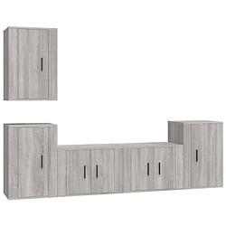 Foto van The living store tv-meubelset sonoma eiken - 2x 57x34.5x40 cm - 3x 40x34.5x60 cm