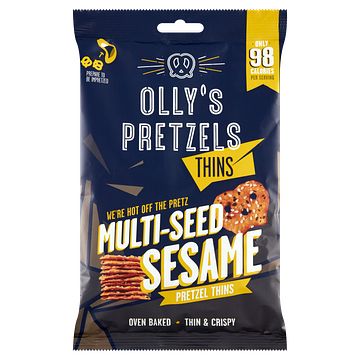 Foto van Olly's pretzels multiseed sesame thins 140g bij jumbo