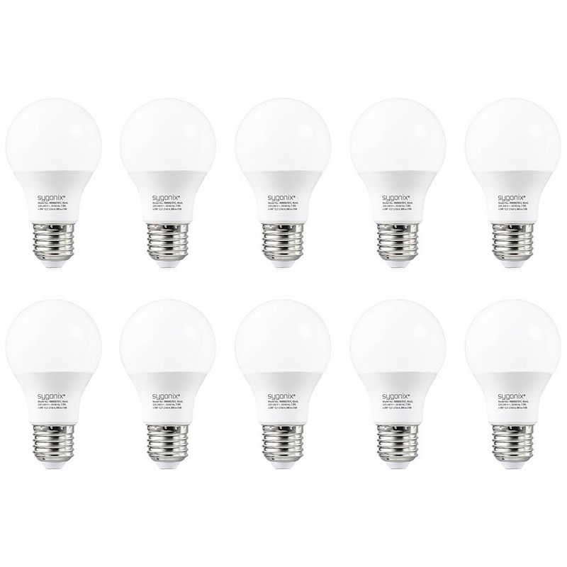 Foto van Sygonix sy-5237740 led-lamp energielabel e (a - g) e27 7.3 w = 60 w warmwit (ø x h) 60 mm x 105 mm niet dimbaar 10 stuk(s)