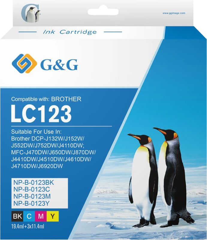 Foto van G&g lc-123 cartridge zwart