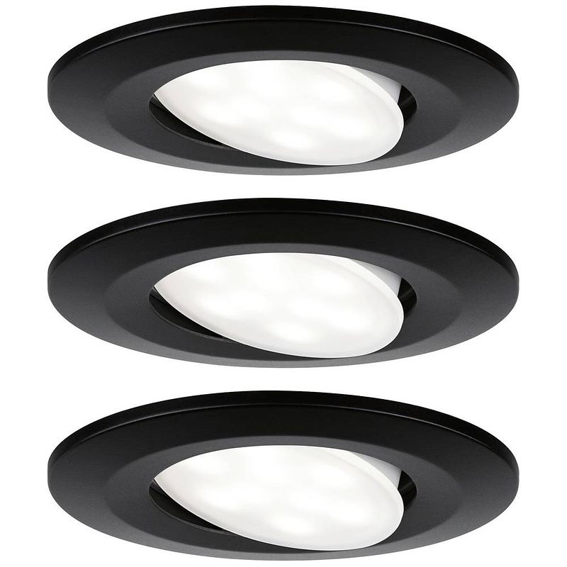 Foto van Paulmann 99991 led-inbouwlamp led led vast ingebouwd 18 w zwart (mat)