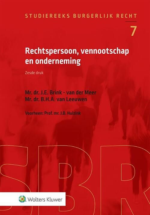 Foto van Rechtspersoon, vennootschap en onderneming - j.e. brink-van der meer - paperback (9789013166835)